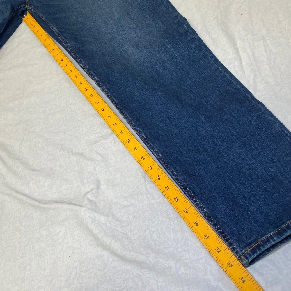 Levi's 502 Regular Taper Jeans Men's 40x34 Blue Stretch Water Less Denim